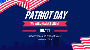 Modello di presentazione gratuito Patriot Day - Tema di Presentazioni Google e modello PowerPoint