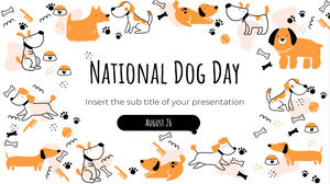 Бесплатный шаблон презентации Национального дня собак – тема Google Slides и шаблон PowerPoint