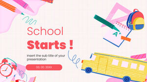 Plantilla de presentación gratuita School Starts – Tema de Google Slides y plantilla de PowerPoint
