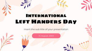 Kostenlose Präsentationsvorlage zum Internationalen Tag der Linkshänder – Google Slides-Design und PowerPoint-Vorlage