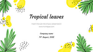 Folhas tropicais Modelo de apresentação grátis – Tema do Google Slides e modelo de PowerPoint