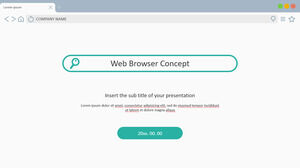 Modello di presentazione gratuito del concetto di browser Web: tema di diapositive di Google e modello di PowerPoint