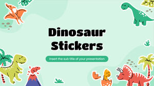 Modello di presentazione gratuito per adesivi di dinosauro - Tema di Presentazioni Google e modello di PowerPoint