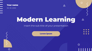 Modèle de présentation gratuit d'apprentissage moderne - Thème Google Slides et modèle PowerPoint