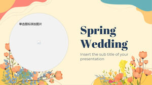 قالب عرض تقديمي مجاني لحفل زفاف الربيع - سمة Google Slides و PowerPoint Template