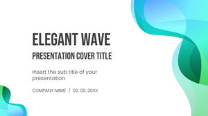 Modello di presentazione gratuito Elegant Wave - Tema di Presentazioni Google e modello PowerPoint