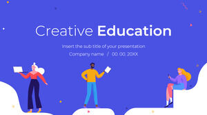 Modelo de apresentação gratuito de educação criativa – Tema do Google Slides e modelo de PowerPoint