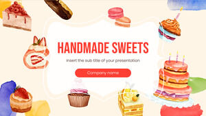 Plantilla de presentación gratuita de dulces hechos a mano - Tema de Google Slides y plantilla de PowerPoint