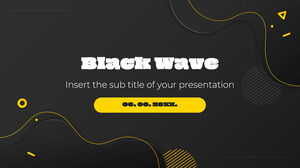 Modello di presentazione gratuito Black Wave - Tema di Presentazioni Google e modello PowerPoint