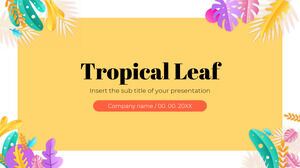 열대 잎 무료 프리젠테이션 템플릿 - Google 슬라이드 테마 및 파워포인트 템플릿