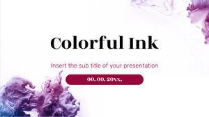彩色墨水免费演示模板 - Google 幻灯片主题和 PowerPoint 模板