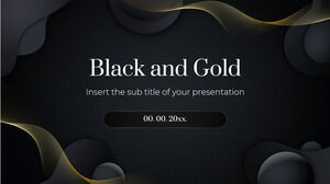 قالب عرض تقديمي مجاني باللونين الأسود والذهبي - سمة شرائح Google وقالب PowerPoint