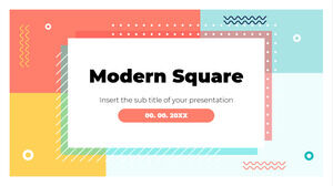 Templat Presentasi Gratis Persegi Modern – Tema Google Slides dan Templat PowerPoint