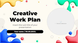 Бесплатный шаблон презентации Creative Work Plan — тема Google Slides и шаблон PowerPoint