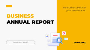 Plantilla de presentación gratuita de informe anual empresarial - Tema de Google Slides y plantilla de PowerPoint
