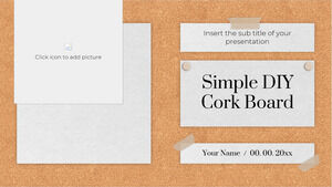 Бесплатный шаблон презентации Simple DIY Cork Board — тема Google Slides и шаблон PowerPoint