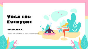 Kostenlose Präsentationsvorlage für Yoga für alle – Google Slides-Design und PowerPoint-Vorlage