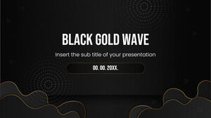 Modello di presentazione gratuito Black Gold Wave - Tema di Presentazioni Google e modello PowerPoint