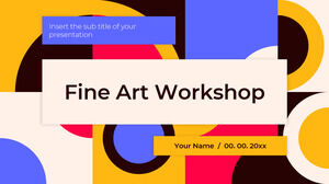 Modelo de apresentação gratuita de workshop de belas artes – Tema do Google Slides e modelo de PowerPoint
