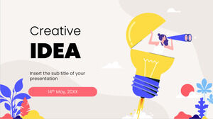 Plantilla de presentación gratuita Creative IDEA - Tema de Google Slides y plantilla de PowerPoint