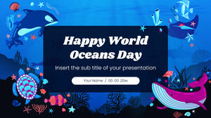 世界海洋日快乐免费演示模板 - Google 幻灯片主题和 PowerPoint 模板