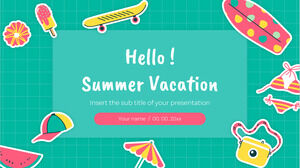 เทมเพลตการนำเสนอ Hello Summer Vacation ฟรี - ธีม Google สไลด์และเทมเพลต PowerPoint