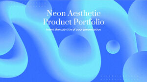 네온 에스테틱 제품 포트폴리오 무료 프리젠테이션 템플릿 - Google 슬라이드 테마 및 파워포인트 템플릿