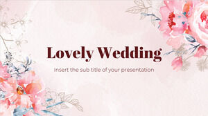 可爱的婚礼免费演示模板 - Google 幻灯片主题和 PowerPoint 模板