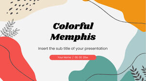 Kolorowy darmowy szablon prezentacji Memphis – motyw prezentacji Google i szablon programu PowerPoint