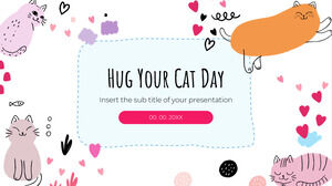 Modello di presentazione gratuito Hug Your Cat Day - Tema di Presentazioni Google e modello PowerPoint
