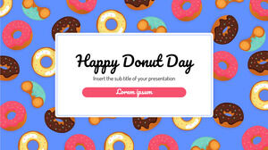 해피 도넛 데이 무료 프리젠테이션 템플릿 - Google 슬라이드 테마 및 파워포인트 템플릿
