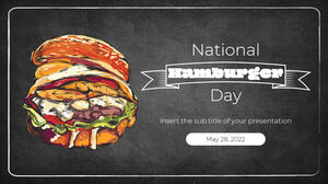 Modello di presentazione gratuito del National Hamburger Day - Tema di Presentazioni Google e modello di PowerPoint