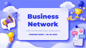 Șablon de prezentare gratuit pentru rețeaua de afaceri – Tema Prezentări Google și șablon PowerPoint