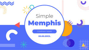 Semplice modello di presentazione gratuito di Memphis: tema di diapositive di Google e modello di PowerPoint