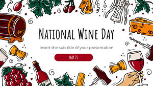 قالب عرض تقديمي مجاني ليوم النبيذ الوطني - سمة شرائح Google ونموذج PowerPoint