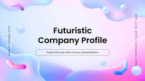 Darmowy szablon prezentacji futurystycznego profilu firmy — motyw Prezentacji Google i szablon programu PowerPoint