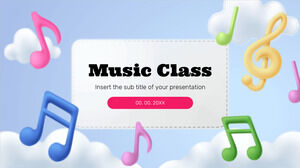 Șablon de prezentare gratuit pentru cursuri de muzică – Tema Prezentări Google și șablon PowerPoint