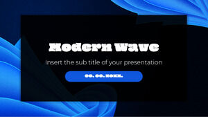 Darmowy szablon prezentacji Modern Wave — motyw prezentacji Google i szablon programu PowerPoint