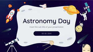 Uluslararası Astronomi Günü Ücretsiz Sunum Şablonu – Google Slaytlar Teması ve PowerPoint Şablonu