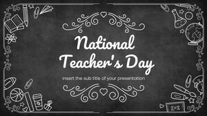 Darmowy szablon prezentacji na Dzień Nauczyciela – motyw Prezentacji Google i szablon programu PowerPoint