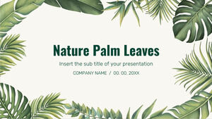 Kostenlose Präsentationsvorlage für Naturpalmenblätter – Google Slides-Design und PowerPoint-Vorlage
