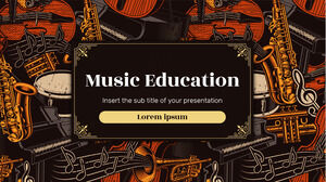 Edukacja muzyczna Darmowy szablon prezentacji – Motyw prezentacji Google i szablon PowerPoint