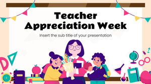 Modello di presentazione gratuito per la Settimana dell'apprezzamento degli insegnanti: tema di Presentazioni Google e modello PowerPoint