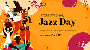 قالب عرض تقديمي مجاني لـ Jazz Day - سمة Google Slides و PowerPoint Template