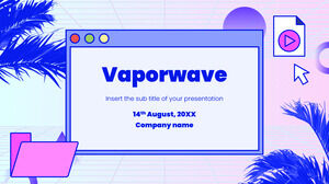 Modelo de apresentação gratuito Vaporwave – Tema do Google Slides e modelo de PowerPoint