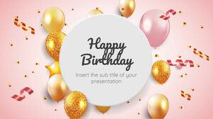 Plantilla de presentación gratuita de feliz cumpleaños – Tema de Google Slides y plantilla de PowerPoint