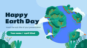Modèle de présentation gratuit Happy Earth Day - Thème Google Slides et modèle PowerPoint