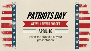 Modello di presentazione gratuito per il giorno dei patrioti: tema di diapositive di Google e modello di PowerPoint