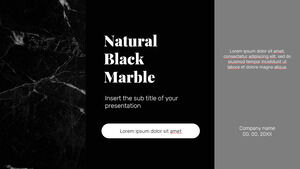 Doğal Siyah Mermer Ücretsiz Sunum Şablonu – Google Slaytlar Teması ve PowerPoint Şablonu