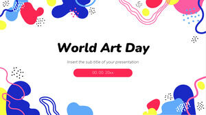 Szablon bezpłatnej prezentacji Światowego Dnia Sztuki – motyw Prezentacji Google i szablon programu PowerPoint